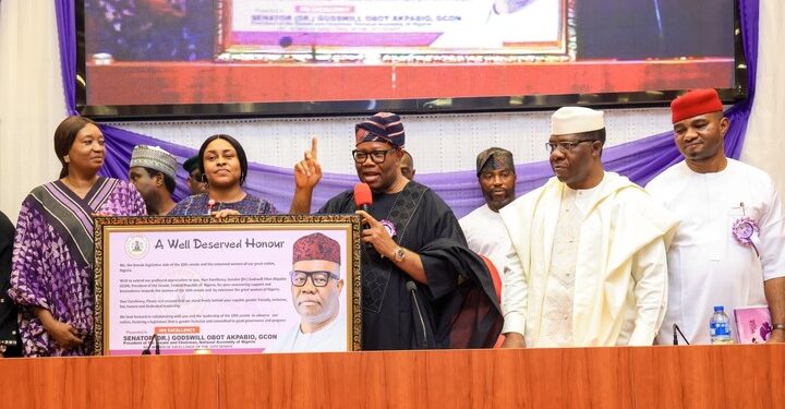 Female Legislative Aides Honour Akpabio For “Being Gender-Friendly” (Photos)