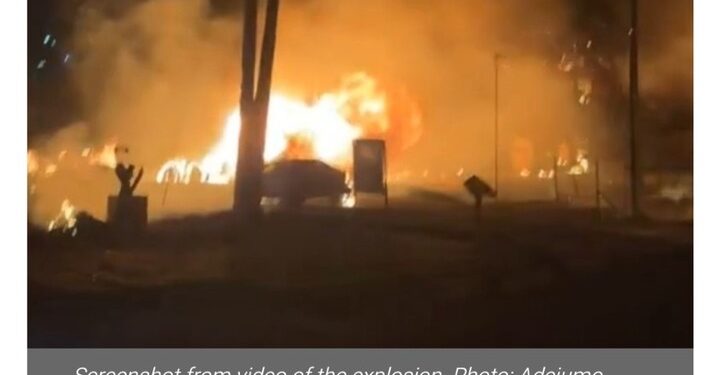 Tanker Explosion On Otedola Bridge, Lagos; Buildings, Cars Razed (Video)