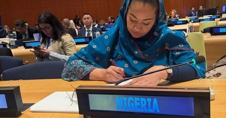 Video Of Natasha Akpoti Reporting Her Suspension At UN IPU