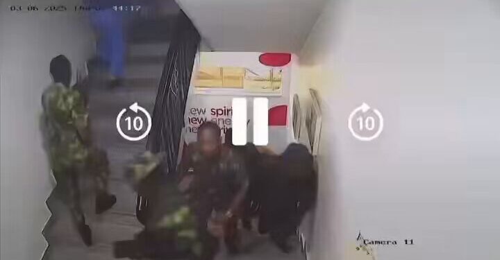 Video Of Airforce Personnel Attacking Ikeja Electric Office