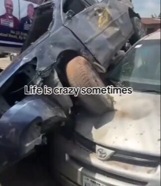 Speeding Driver Loses Control, Flies Into Car Sales Stand, Destroys Many Cars