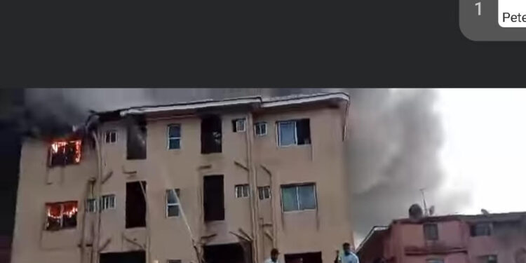 Fire Guts Two-Storey Building In Anambra