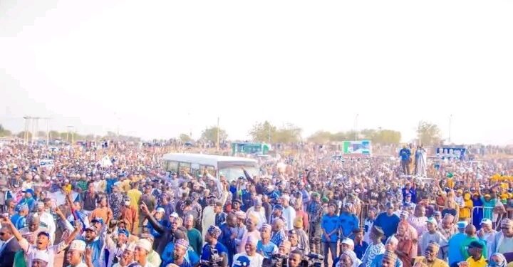 Kano State APC Guber Candidate Gawuna, Holds Rally In Gezawa