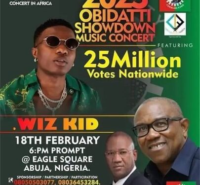 Wizkid, Burna Boy, Tiwa Savage, Seun Kuti To Perform At ObiDatti Rally In Abuja