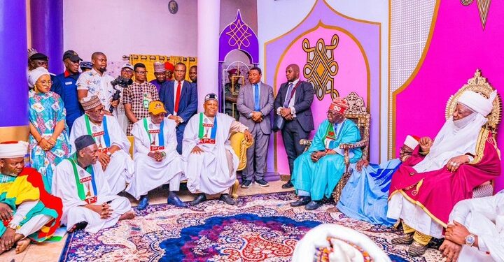 APC Presidential Campaign Train Visits Emir Of Ilorin