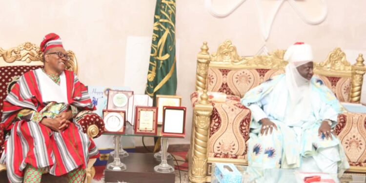 Peter Obi And Datti Visit Emir Of Minna,HRH Umar F. Barago (Photo)