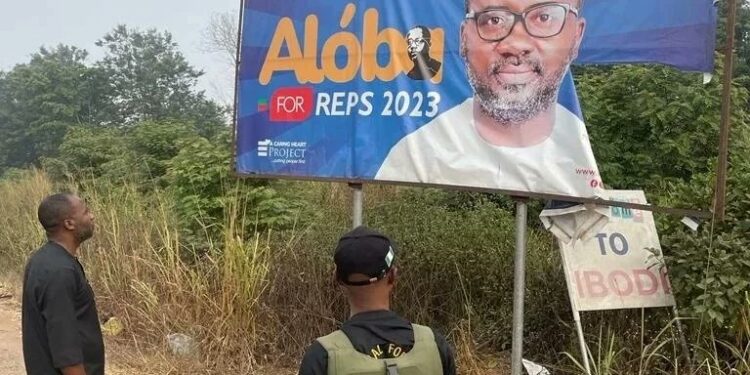 Thugs Destroy LP Rep Candidate, Aloba Gideon’s Billboards In Ijesha