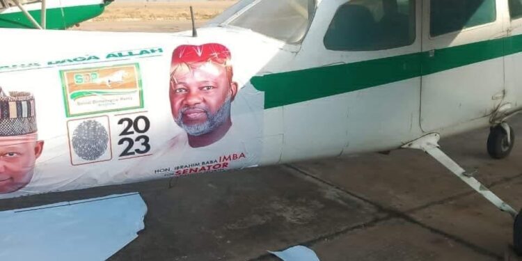 Bauchi SDP Senate Candidate Brands His Plane With Pictures Of Tinubu/shetimma
