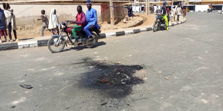 Protest Rocks Katsina As Buhari Commissions Overhead Bridge Project