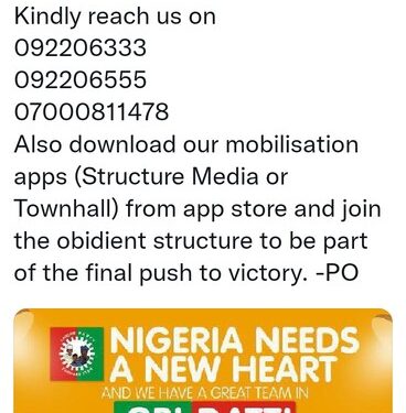 Peter Obi Releases “Citizens Participation” Phone Numbers And Mobile Apps
