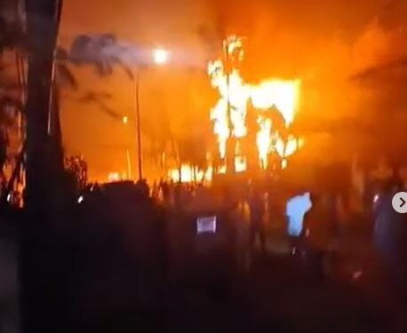 Fire Guts Filling Station At Wuse Zone 1
