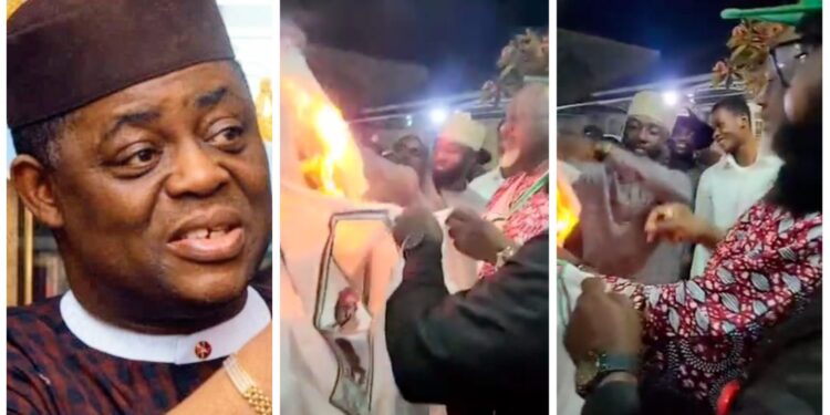 Fani-Kayode Reacts As Melaye Burns APC Campaign Attire To Welcome Decampees (Video)