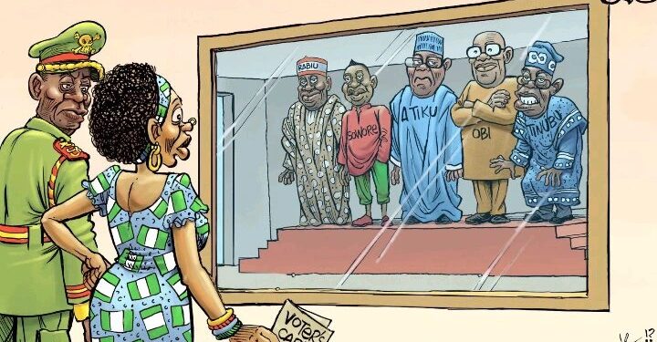 Sowore Reacts To A Caricature Image Of Him Standing With Other Presidential Candidates