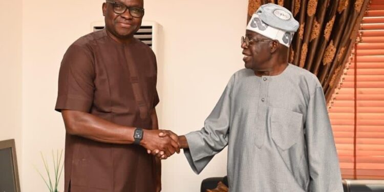 Fayose Visits President-Elect Asiwaju Bola Ahmed Tinubu In Lagos 