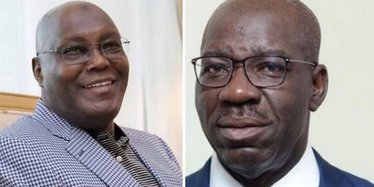 Atiku, Obaseki Attend PDP’s Reception For New, Returning Governors