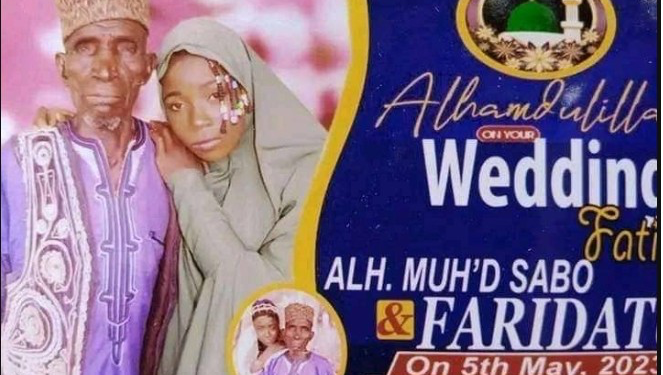 95-year-old Alhaji Muhammad Sabo Marries Teenage Girl In Abuja Community (Photo) 