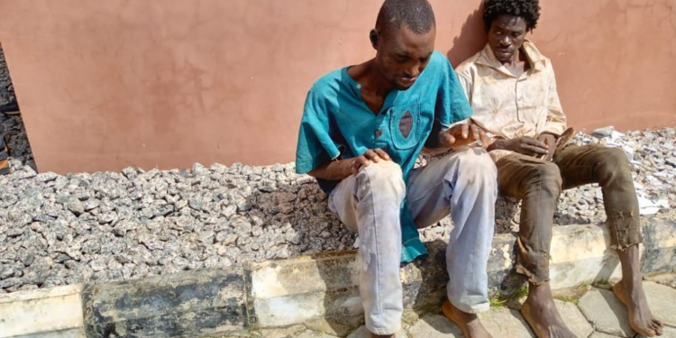 Ondo Amotekun Arrests Two Suspected Criminals Disguised As Lunatics (Photo)