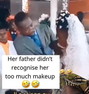 Nigerian Father Wipes Off Daughter’s Make-up On Her Wedding Day (Video)