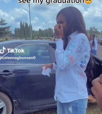 My Dad Couldn’t Live To See My Graduation – Nigerian Breaks Down As She Signs Out From University 