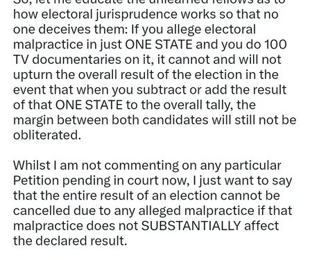 Keyamo: The Malpractice In Rivers State Doesn’t Change Anything 