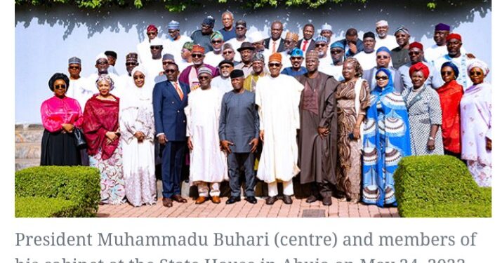 We Gave Our Best’, Buhari Thanks Ministers, State House Staff 