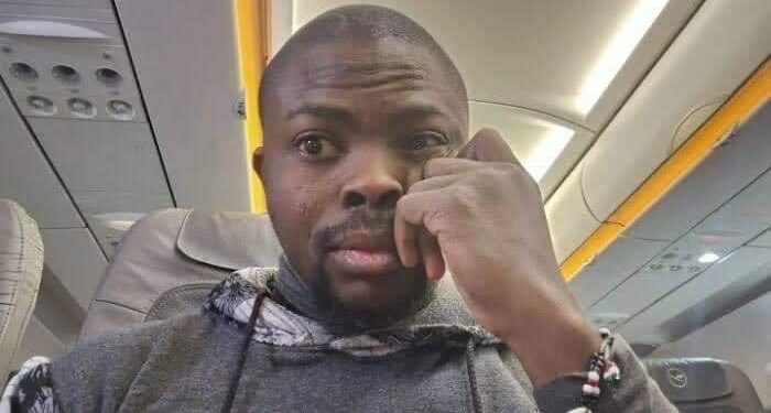 Picture Of Emdee Tiamiyu On His Way To UK In September 2022.