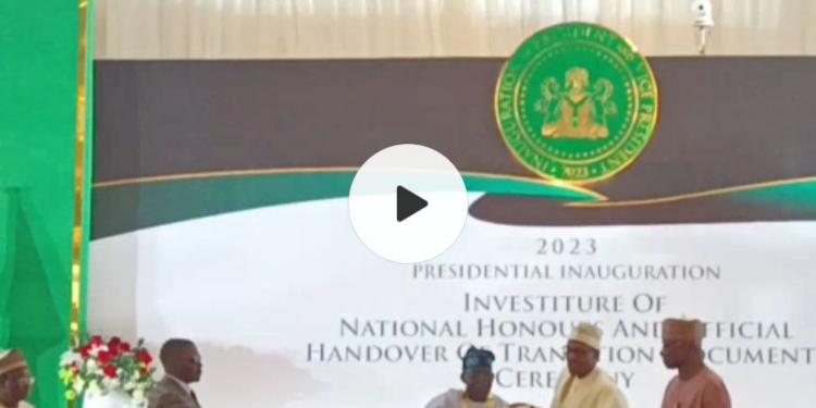 Moment Buhari Handed Baton Of Service To Tinubu (Video)