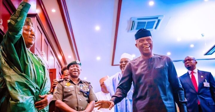 Osinbajo Takes Shettima A Tour Of VP Presidential Wing 