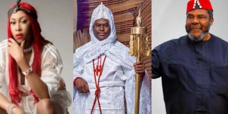 Cynthia Morgan Calls Out Pete Edochie Over Handshake With Ooni Of Ife