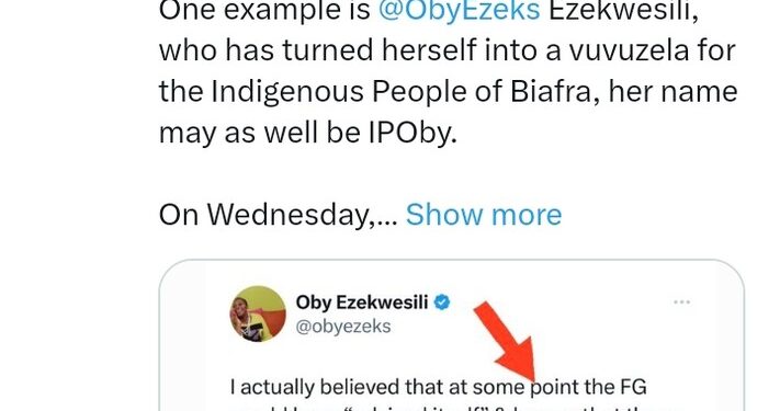 Nigeria Air: Oby Is A Member Of IPOB, They Hate Nigeria – Reno 