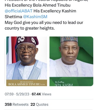Yul Edochie Congratulates President Tinubu And VP Shettima 
