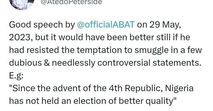 Atedo Peterside: Tinubu Was Wrong To Say The 2023 Election Is The Best Ever