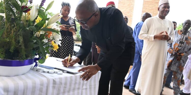 Peter Obi And Ahmed Datti Paid Condolence To The Family Of Chief Raymond Dokpesi