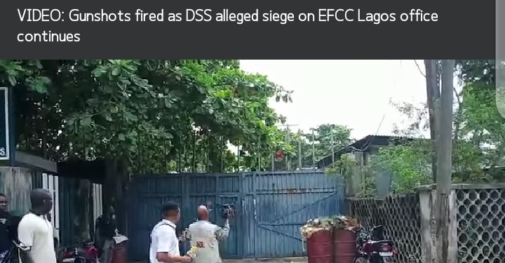 Gunshots Fired As SSS Alleged Siege On EFCC Lagos Office Continues