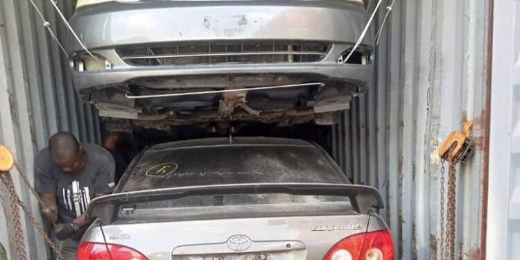 NDLEA Intercepts Illicit Drugs Hidden In Toyota Corolla Being Imported From Canada, Nabs Suspects (Photos)