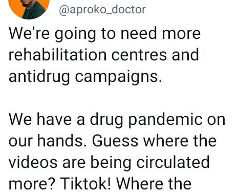 We Are Going To Need More Rehabilitation Centres And Antidrug Campaigns – Aproko Doctor Raises Alarm Over Rising Drug Abuse Cases In Nigeria