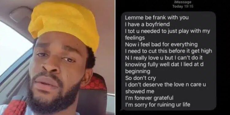 I Have A Boyfriend, Sorry For Ruining Your Life – Nigerian Man Shares Breakup Message He Received From His Girlfriend