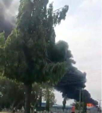 BREAKING: Fire Guts Nigerian Air Force Base In Abuja