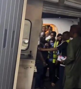 Drama As Passenger Accuses Flight Crew Of Stealing His Bag Of Kilishi (Video)