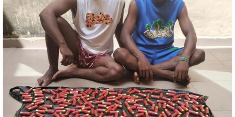 Police Arrest Two Suspected Armed Robbers, Recover AK47 Live Ammunition In Delta