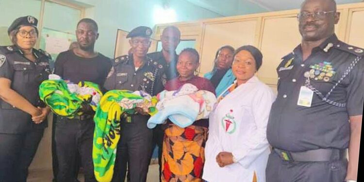 Nigerian Policeman’s Wife Delivers Triplet In Enugu
