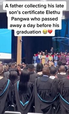 Man Receives Diploma Certificate For His Son Who Died A Day Before Graduation (Video)