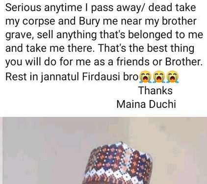If I Die, Sell Anything That Belongs To Me And Bury Me Near My Brother’s Grave – Grieving Man Writes