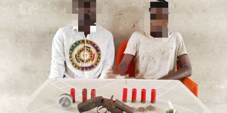 Drama As Police Arrest Two Suspected Armed Robbers In Delta, Recover Guns