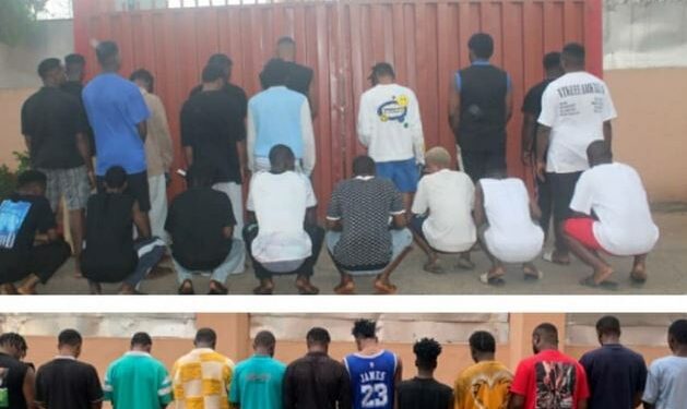 EFCC Arrests 34 Suspected Yahoo Boys In Delta State, Seize Their Fleet Of Cars