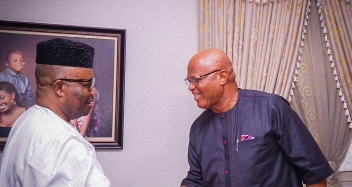 Akwa Ibom Governor, Umo Eno Visits Akpabio (Photos)