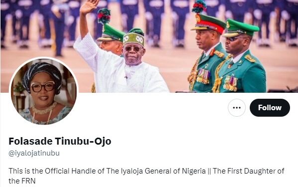 Tinubu’s Daughter, Folasade, Updates Twitter Bio, Adds ‘First Daughter Of FRN’