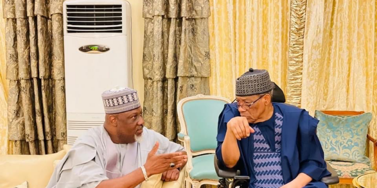Dino Melaye Visits Ibrahim Babangida (Photo) 