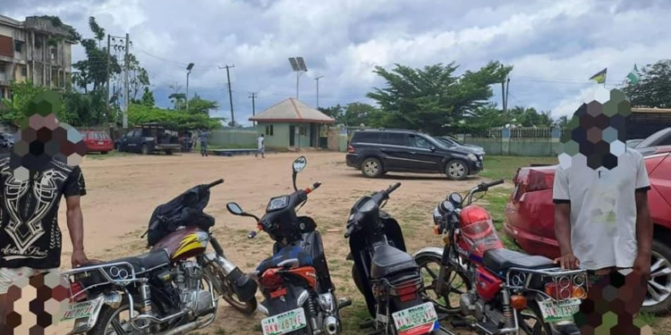 Two Suspected Motorcycle Thieves Apprehended After Being Spotted By A Victim At Filling Station In Delta