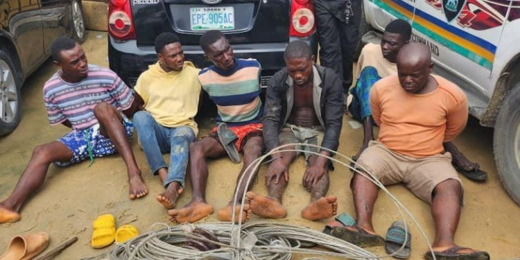 Six Arrested For Vandalizing Electrical Installations In Bayelsa (Photos)